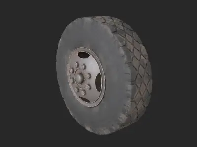 wheel tire Low-poly 3D model