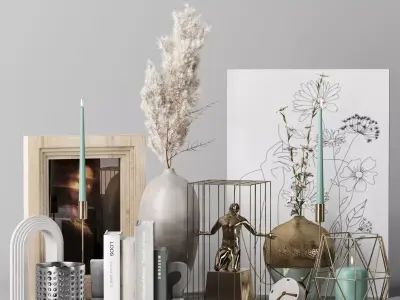 Decorative set v4 3D model