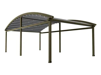 Motorized Pergola 2a bronze patina dark 3D model