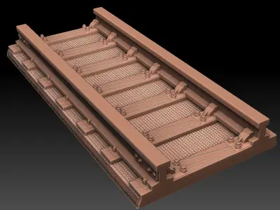 Modular Railroad Grid 3D print model