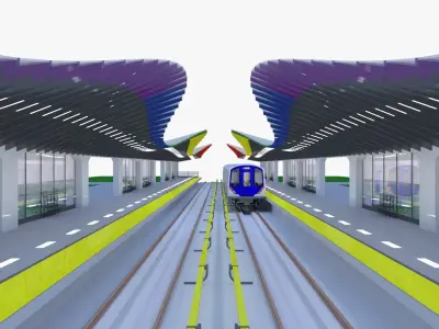 NYC subway station 3D model