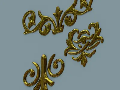 Simple Ornaments pack for Architectural Decoration  Free 3D model