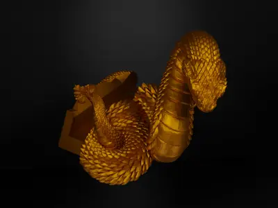 Snake Console Holder 3D Model - Vip Snake Game Controller Stand 3D print model purchase