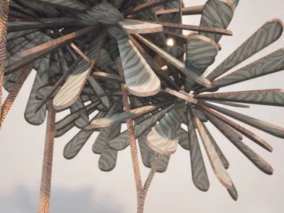 Conceptual shrub S1Bv7 Low-poly 3D model