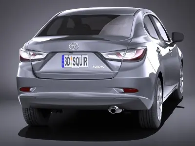 Toyota Yaris sedan 2017 VRAY 3D model