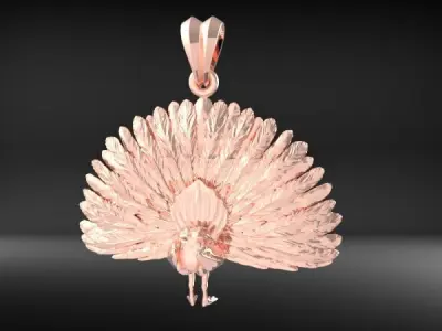 Peacock Pendant 3D print model
