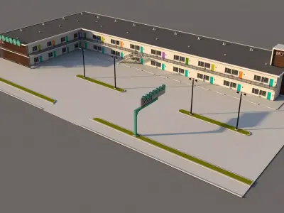 Mid Century Motel 3D model