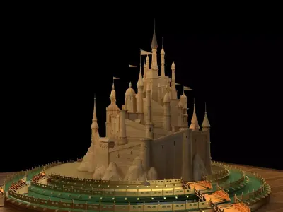 Chinese ancient castle 3D model