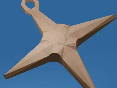 Star Shaped Christmas Ornament 3D print model