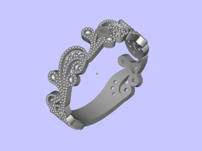 Womens Two piece solitaire ring 3D print model