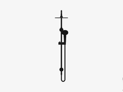 Shower - Twin - Luxury - Pin Low-poly 3D model