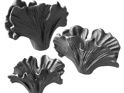 Flower Petal vase Low-poly 3D model