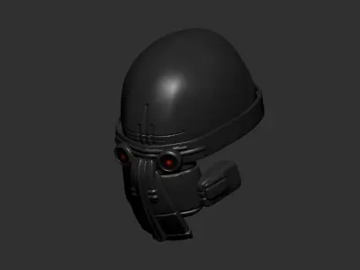 Gas mask helmet 3D model