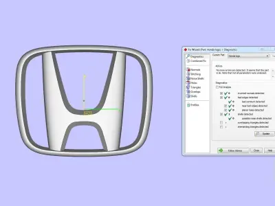 Honda logo create in Alias AutoStudio 3D model