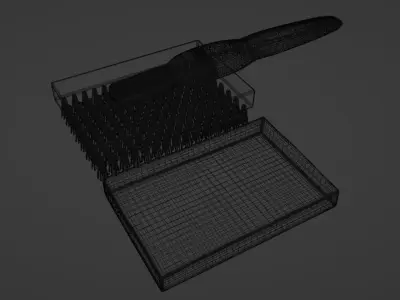 Car cleaning Sponge and Brush Set Low-poly 3D model