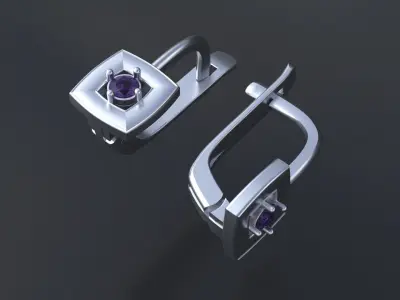 Stylish  Futuristic earrings   for cnc or  3D print model