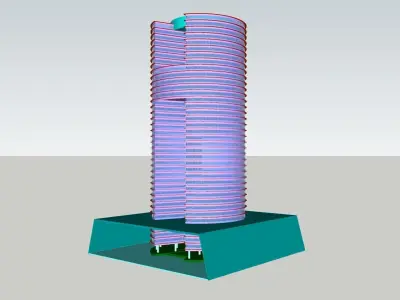 circular office building 3D model