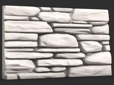 Layered Schist Rock Scene Prop 3D print model
