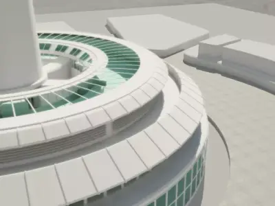 Airport Tower 3D model