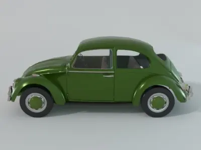Volkswagen Beetle Low-poly 3D model