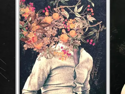 Art Frames 151- Flower Heads 3D model