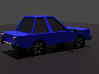 Low-Poly Car Free low-poly 3D model from CGTrader