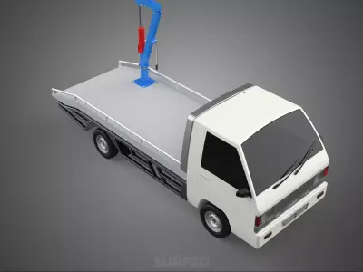 PICKUP TRUCK SWIVEL LIFTING CRANE WINCH HOIST HOOK JIB SLEWING 3D model