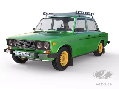 VAZ 2106 Low-poly 3D model