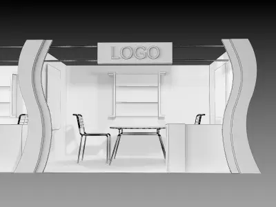 Booth Exhibition Stand a406a 3D model