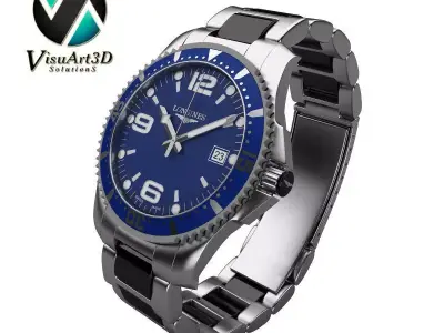 Watch Longines Hydroconquest 3D model