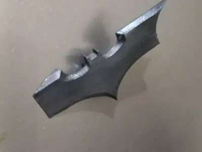 Batarang fridge magnet print in place No Supports 3D print model