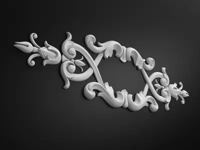 Carved decor 3D model 16