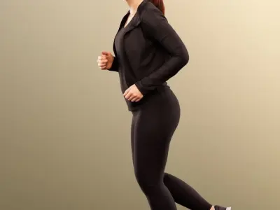 Noelle 12741 - Running Woman Low-poly 3D model