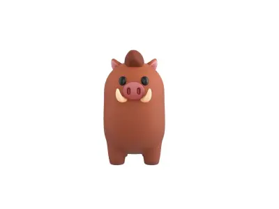 Boar Character 3D model