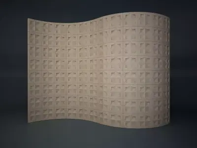 08 ARABIC PATTERN WALL Low-poly 3D model