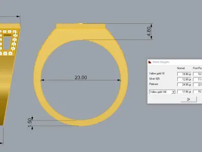 Mens Cross Ring 3D print model