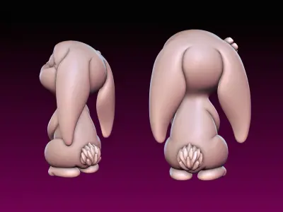 Cartoon Little Bunny Girl 3D print model