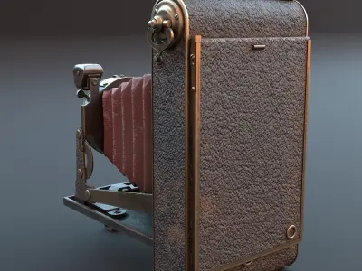 Vintage cameras pack Low-poly 3D model