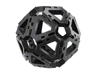 Geometric sculpture Icosahedron 3D model