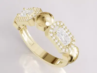 Jewelry Diamond Ring Model RG57 Free 3D print model