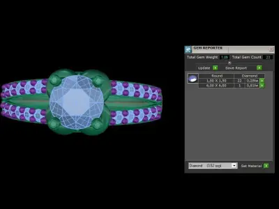 Wedding Solitaire Diamond Luxury Ring 3D print model