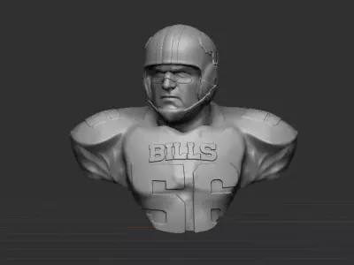 Vintage Buffalo Bills Throwback Bust 3D print model