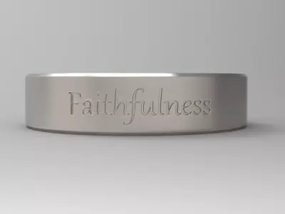 Faithfulness Ring Platinum 3D print model