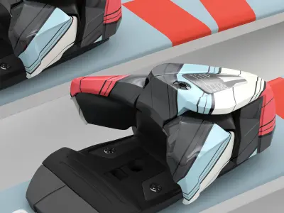 Ski equipments 3D model