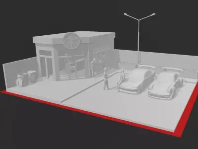 STARBUCKS DIORAMA 1   64 3D print model