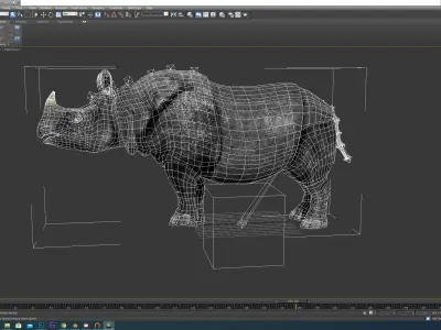 Rhino rhinoceros 3D model buy