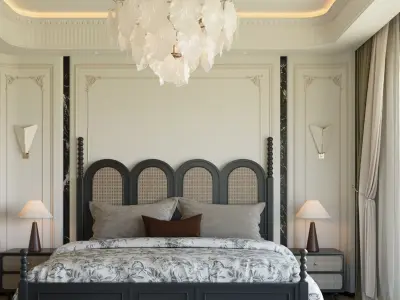 Bedroom interior scenes 3D model 10