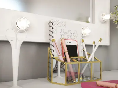 Workplace I Dressing table I Pottery Barn 3D model