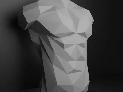Low Poly Male Torso 3D print model