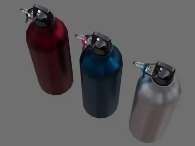 Water Bottle 1A Low-poly 3D model